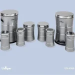 سرویس آشپزخانه 8 پارچه یونیک کمر باریک خطی نقره ای استیل کد un-4588