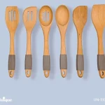 کفگیروملاقه یونیک تک چوبی دسته سیلیکون کد un-1110