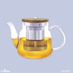 قوری پیرکس 800 ML ضخامت 3میل درب بامبویونیک کد UN-7913A