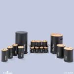 سرویس آشپزخانه 16 پارچه مشکی سنباده ای درب چوبی یونیک کد UN-8005