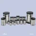 سرویس آشپزخانه 18 پارچه کمر باریک استیل درب مشکی یونیک کد UN-4620