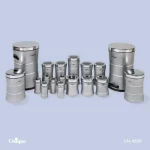 سرویس آشپزخانه 18 پارچه کمر باریک خطی نقره ای استیل یونیک کد UN-4688