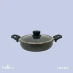 تابه دو دسته سایز 24 کف گرانیت طوسی تیره یونیک کد UN-8124