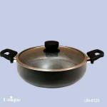 تابه دو دسته سایز 28 کف گرانیت مشکی یونیک کد UN-8125
