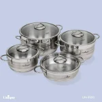 سرویس قابلمه 8پارچه استیل یونیک کد UN-9900