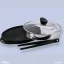 تابه گریل چدن گرد بزرگ بدون چوب یونیک سایز 30 کد UN-6003