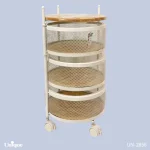 جا پیازی 3 طبقه توری گرد -سفید یونیک کد UN-2856