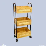 جا پیازی چوب حصیری 3طبقه یونیک کد UN-2967