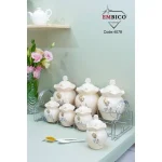 سرویس پاسماوری مدل وانا گل رز آب طلا برند EMBICO کد 4078