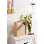 سطل برنج چوب شیشه برند EMBICO کد 4083