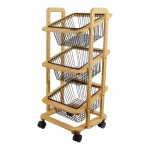سبد سیب زمینی و پیاز 3طبقه چرخ دار برند EMBICO کد 1021