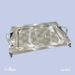 سینی براق استیل یونیک پایه دار بزرگ کد UN-4031