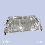 سینی براق استیل یونیک پایه دار بزرگ کد UN-4039