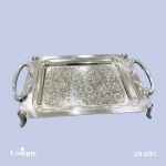 سینی براق استیل یونیک پایه دار کوچک کد UN-4051