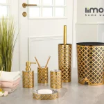 ست سرویس بهداشتی لیمون طرح گل (چاپدار) کد 176200