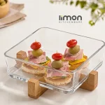ظرف سرو لیمون پایه چوبی کد 216359