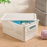 باکس نظم دهنده لیمون درب‌دار متوسط طرح بافت (الوان) کد 215735