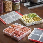 ظرف فریزری لیمون چهار خانه بزرگ (الوان) کد 22835