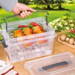 باکس مستطیل لیمون 5 لیتر با مخزن یخ دسته دار کد 241700