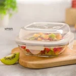 ظرف شیشه ای سرو نگهدارنده لیمون درب دار 520 میل کد 202935