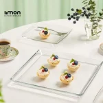 شیرینی خوری مربع لیمون شیشه ای کد 2286000