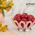 سبد میوه کوچک لیمون پایه استیل (الوان) کد 13835