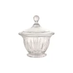 شکلات خوری گرد لیمون شیشه ای شیار دار کد 243100