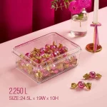 شکلات خوری مستطیل لیمون شیشه ای کد 234100