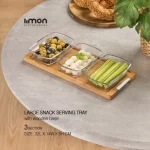 اردو خوری 3 خانه پایه چوب لیمون کد 216259