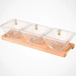 اردو خوری لیمون 3 خانه مربع پایه چوب کد 224259