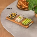 اردو خوری لیمون بزرگ 3 عددی پایه چوب کد 225259