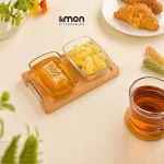اردو خوری لیمون کوچک 2 عددی پایه چوب کد 224659
