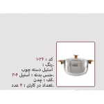 قابلمه تک نزاز NEZAZ استیل سایز 24 دسته چوب مدل چدن کد 1024