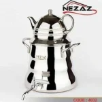 کتری و قوری نزاز NEZAZ هرمی کلاسیک 6 لیتری قوری کروم مدل چدن کد 4032