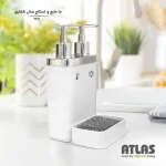 جا مایع و اسکاچ دوقلو اطلس ATLAS تمام سفید کروم مدل شقایق کد 515