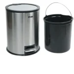 سطل پدالی اطلس ATLAS استیل 15 لیتری درب آرام بند مدل هانیس کد 352