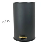 سطل پدالی اطلس ATLAS استیل 30 لیتری درب آرام بند مدل هانیس مشکی طلایی کد 360