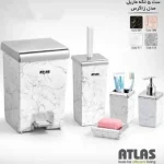 ست سرویس بهداشتی اطلس ATLAS 5 تکه ماربل 511 مدل زاگرس (کروم ) کد 387