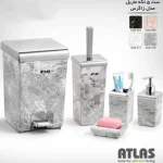 ست سرویس بهداشتی اطلس ATLAS 5 تکه ماربل 512 مدل زاگرس (کروم ) کد 389