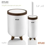 ست سرویس بهداشتی اطلس ATLAS 2 تکه مدل سلین طرح چوب 221 جدید کد 707