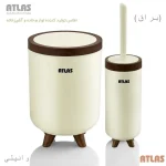 ست سرویس بهداشتی اطلس ATLAS 2 تکه مدل سلین طرح چوب 222 جدید کد 707