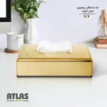 جا دستمال رومیزی اطلس ATLAS طلایی مدل الوند کد 152