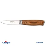 کارد تک آشپزخانه 3.5 یونیک دسته چوب کد UN-5554 طرح 1