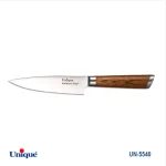 کارد تک آشپزخانه 5 یونیک دسته چوب کد UN-5540 طرح 2
