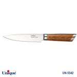کارد تک آشپزخانه 6 یونیک دسته چوب کد UN-5542 طرح 2