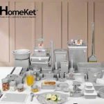 سرویس آشپزخانه هوم کت HOMEKET 83 پارچه فلورا کد 3440