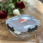 ظرف نگهدارنده هوم کت HOMEKET 910 میلی گرد درب دار Glass Lock شفاف کد 3972