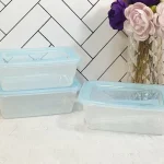 ظرف نگهدارنده هوم کت HOMEKET درب دار 3 عددی دلژین آبی آسمانی کد 3565