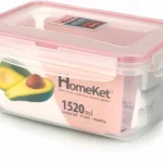 ظرف نگهدارنده هوم کت HOMEKET 1520 میل مستطیل easy Iock کد 3464