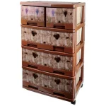 دراور هوم کت HOMEKET مدل 2×1 طرح دار صادراتی 4 طبقه کد 1114